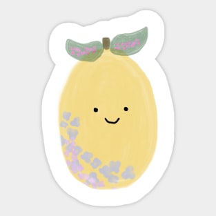 Floral lemon Sticker